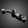 Autre nombril anneau cristal Dangle gourde Barbell corps nombril barres piercing bijoux IK88