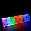 LED-Leuchtarmbänder mit Magnetverschluss, Partygeschenk, Karneval, Konzert, Tanz, Flash-Armband, Lichter, Leuchtband für Laufatmosphäre, Requisiten, austauschbare Batterie