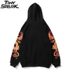 Forntida kinesiska draken tryck mode hoodie streetwear mens hip hop hoodie tröja casual svart pullover bomull höst 210715
