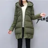 Women's Down & Parkas Women Fashion Long Winter Cotton Jacket Coat Lady Leisure Style Pocket Hooded Warm Coats Chamarras De Mujer