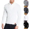 Pulls pour hommes col en V à manches longues tricot pull au crochet hauts épais hiver plus chaud pull décontracté voyage vêtements masculins