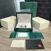 HH Top Quality Watches Boxes High-Grade Green Watch Original Box Papers Card Big Certificate Handbag 0.8KG For 126610 126710 124300 Wristwatches Watches With Gift Bag