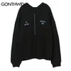 Gonthwid 다채로운 나비 효과 인쇄 후드 스웨터 셔츠 Hoodies Streetwear Mens 힙합 패션 캐주얼 풀오버 까마귀 탑 201113