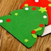 18cm Cartoon Chirstmas Drink Coaster Niet-geweven Koffiekopje Mok Dining Mat Isoliontea-Cup Kussen Home Decora Santa Clausule Xmas LLA10133