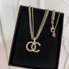 C family floating carved letter necklace plated with 18K Gold Xiaoxiang double layer Necklace xianggrandma clavicle chain can be e6241121