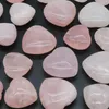 Outros 12 unidades de cristal natural de cura quartzo rosa coração amor pedras de preocupação conjunto a granel polido bolso palma da mão polegar pedras preciosas equilíbrio de chakra