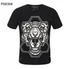 22ss panda T-shirt da uomo Skull crystal Tees Summer Basic Solid stampa lettera Orso Skateboard Casual Punk top Tee uomo donna Camicie abbigliamento tigre