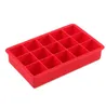 Nowy Silicone Ice Cube Tray Formy Narzędzia kuchenne Mrożone Block Moll Mold Mold Formy Czekoladowe 15 Kwadratowa Plac Plac Muffin EWB7917