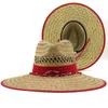 Naturel de paille Fashion 2021 Brim Brim Summer Visor de plage Protection Soleil Panama Lifeguard Hat9110248