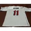 Chen37 Goodjob Men #11 Drew Bledsoe Team utfärdade 1990 White College Jersey Size S-4XL eller Custom något namn eller nummer Jersey