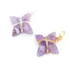 Charms Natural Stone Pendant Amethyst Winding Line Irregularity Shape For Jewelry Making DIY Necklace Bracelet Accessories