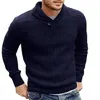 Мужские свитера осень мужчины. Повседневное пуловерное свитер теплый вязание мужчина с джампер -шваброй швейная шваба.