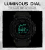 Montre hommes horloge électronique numérique sport militaire luxe chronographe chronomètre tactique 50 étanche multi-fonction montre-bracelet G1022