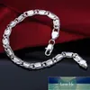 moda hermosa 925 plata pulsera sólida para mujeres hombres cadena encanto clásico regalo de boda joyería de alta calidad al por mayor LH008 Precio de fábrica diseño experto Calidad