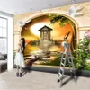 Özel 3d manzara duvar kağıdı Avrupa tarzı kemer güzel sahne iç ev dekor oturma odası yatak odası boyama duvar duvar kağıtları