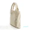 Sac en toile japonaise Lettres Sac à fourre-tout Sac à bandes d'épaule Sacs d'étudiant portatif Bookbag Bookbag mode sac à main