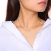 Boucles d'oreilles Collier Simple Heart Charme Gold Silver Color Bracelet Ensembles de bijoux pour Femmes Cadeaux de Noël en gros