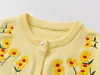 SAILEROAD 2-7 ans bébé fille vêtements fleurs pull ours Paillettes filles Cardigan automne pour enfants pull Y1024