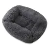 Прямоугольная форма длинная плюшевая собака кровать против скольжения Botton теплый зимний щенок подушки коврика для домашних животных для маленькой большой собаки диван 211009