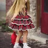 Baby Girls Party Dress Ruffles Sleevelee Plaid Print Lotus Leaf Lovely Princess Dress Childrens Cute Costume Summer Kids Dresses G1129