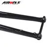 Airwolf Carbon Fiber 자갈 자전거 프론트 포크 사이클로 크로스 자전거 포크 700 * 45C 또는 27.5er * 2.1 "타이어 외부 / 내부 케이블 라우팅 100 * 12mm 자전거 부품