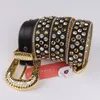 Ceintures Ceinture de cristal cloutée de luxe pour femmes hommes bracelet en diamant mode Western Cowgirl Cowboy