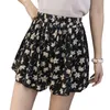 Loose Boho Floral Casual Mulheres Chiffon Shorts Bolka Dot Summer Holiday Shorts Plus Size M30270 210309
