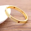 Luxury Classic Brand Forever Love Heart Bangle & Bracelet For Women Best Party Jewelry Gifts Copper Zircon Crystasl Bangles