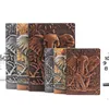 Elefantenjournal geprägter täglicher Notepad Lederschreiben Notebook Anaglyphen Retro Skizzenbuch A5 gesäumte Bronze 868 B3