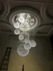 Moderne K9 Crystal Kroonluchter voor Trap 11 stks Grote Crystal Ball Led Lamp Spiraal Design Woonkamer Verlichtingsarmaturen