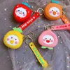 Cute Fruit coin bag Purse Keychain Children Adult Silicone Toy Pressure Relief Board Controller Toys Creativity Popper Bags