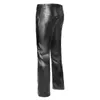 Jeans pour hommes Night Club Moto Biker Hommes Faux Cuir Pantalon Crayon Extensible Pantalon Long