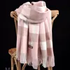 Autumn and Winter New Scarf Female British Bagh borstled Cashmere Scarf Shawl Dual-användnings tjockt par halsduk fghdfjdj2883