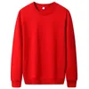 Höst Långärmad Fast Färg Sweatshirts Men Fashion Cotton 12Color Mens Casual O-Neck Sweatshirt Man Märke Toppar 210813