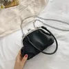 Torby na ramię Vintage Cloud Kiss Lock Shell Bag dla kobiet 2021 modny łańcuszek Crossbody Hobos PU skórzane torebki dziewczęce torebka