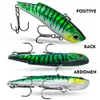 5 färg 7cm 14g nedsänkt penna Vib Fiske Lure Hard Bait Minnow Crankbait Life-Like Swimbait Bass Fiske Baits Set med 3D Fish Eyes, starka diskantkrokar