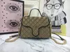 designer bag Designer Marmont Mini Top Handle Bag Beige Canvas Chain Black Red Matelasse Quilted Leather Shoulder Bag Size 21/15.5/8cm