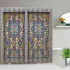 Marrocos Bohemian Mandala Blue Chuveiro Cortina Estilo Nacional Portas Banheiro Decoração de Tecido Impermeável Decoração Com Ganchos 211116