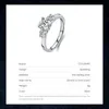 Классический дизайн реальные 925 стерлингового серебра десять сердец циркония кольца для женщин свадьба годовщины свадьбы изысканные украшения 210707