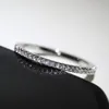 Nuovi anelli sottili minimalisti 2021 per le donne Matrimonio Brillante zircone cubico Argento di alta qualità Versatile Anello da dito femminile Gioielli