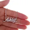 Earrings Necklace Fashion Stainless Steel Name Bracelet Set quot Ashley Script Letter Gold Choker Chain Pendant Nameplate Gi2551431