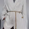 Dam designers kedjor bälten mode lyx designer länk bälte för kvinnor spänne midja kedja vintage guld brons