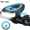 Bike Lights WEST BIKING Bell Light USB Charging Bicycle Headlight Electric Horn Waterproof Cycling With Speaker