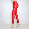 2021 sexy cetim brilhante cintura alta esporte mulheres fitness brilhante yoga calças calças leggings alto elástico h1221