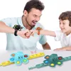 Fidget spinner dekompression leksaker silikon stress reliever dimple push bubbla färgstarka mjuk armband squeeze leksak