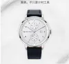 Atmospheric Elegant Luminous Quartz Mens Watches non working Subdials Wearproof Crystal Glass Watch Simple Dial Date Male Wristwat260d