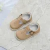 Baby genuine leather shoes boys hollow British style cowhide shoes princess spring and autumn soft single leather shoes 210713