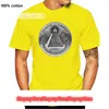 T-shirt dos homens Annuit Coeptis Pirâmide Illuminati Dinheiro - Mens T-shirt de algodão Forma manga curta camiseta camiseta