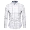 Diseñador de la marca de moda Camisa para hombre Camisas de vestir Algodón 5xl Slim Fit Street Wear Manga larga Top Grade Plaid Ropa casual 210708