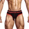 Mode hommes caleçons Gay Sexy slips homme sous-vêtements coton doux respirant maille taille basse U poche hommes culottes M-XXL